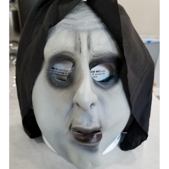 Vintage Rubies Uncle Fester latex over the head mask with hood - Picture 2 of 10